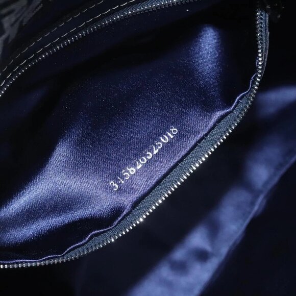 FENDI Zucchino Canvas Mamma Baguette Shoulder Bag Navy Auth 113562V - Picture 11 of 16